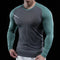 Men’s Gym Fitness Display Long Sleeve T-Shirt | Elastic Moisture Wicking Tights