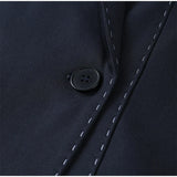 Women’s Casual Black Blazer – Loose Fit Double-Breasted Jacket