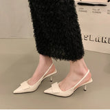 High Heel Sandalen für Damen – modische Slingback-Schuhe mit spitzer Zehenpartie