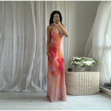 Elegantes Damen-Neckholder-Kleid mit Band – Figurformendes, ärmelloses, schulterfreies Abendkleid