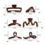 Retro Brown Marbling Large Hair Claws for Women