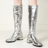 Women’s Knee High Boots – Winter Low Heel Long Boots