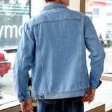 Herren Klassische Jeansjacke – Lässige Streetwear Denim Jacke