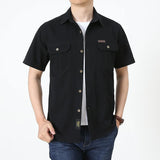 Men’s Summer Short Sleeve Multi-Pocket Tooling Cargo Shirt
