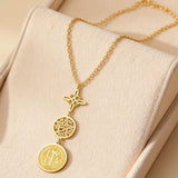 Triple Protection Necklace for Women & Men | Stainless Steel Witch Knot, Pentagram & Tetragrammaton Pendant