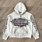Hellstar HS Flame Glitter Zip-Up Hoodie – Beige Fleece Unisex Sweatshirt