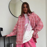 The Coastal Plaid Collection: Contrast Color Long Sleeve Shirt