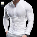 Herren Herbst Schnelltrocknendes Trainings-T-Shirt | Langärmliges Gym Fitness-Oberteil