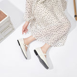 Women’s Genuine Leather Mary Jane Shoes – Square Toe Ballet Flats