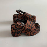 Sommer-Sandalen mit Leopardenmuster für Damen – Plateau-Keilabsatz im Punk-Stil, offene Spitze, hohe Absätze