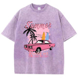 Racing Car Challenge Cotton Washed T-Shirt | Women's Vintage Graphic Tee