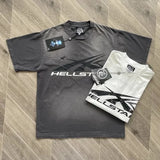 Hellstar Vintage Washed Cotton T-Shirt | Large Logo Half Sleeve Tee
