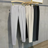Herren Slim Fit Freizeithose – Business Anzughose mit elastischem Bund