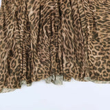 Women’s Vintage Leopard Print Sling Maxi Dress