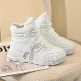 Herren Weiße Wasserdichte Schnee-Sneaker – Warme, Plüschgefütterte Winterschuhe, Rutschfest & Abriebfest für Outdoor und Freizeit