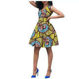 Afrikanisches Bazin Riche Minikleid für Damen | Traditionelle kurze Brokatkleidung