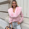 Elegant Faux Fur Coat for Women – Warm Puffy Slim Fit Cardigan, Long Sleeve Collared Winter Jacket