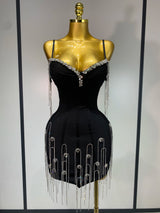 Sexy rückenfreies Spaghettiträger Bodycon-Kleid Elegantes Ball-, Club- & Partykleid