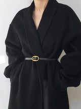 The "Metropolitan" Thin Belt: Soft Genuine Leather Waistband – Available in Gold & Silver Buckles