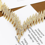 Luxury 4-Piece Gold Color Jewelry Set for Women – Elegant Necklace, Bracelet, Ring & Earrings Set