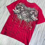 Herren Y2K Gothic Affliction T-Shirt – Baumwoll-T-Shirt mit dunklem Flügelprint