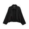 High Street Fashion Suede Bomber Coat - Lapel Long Sleeve Winter Jacket