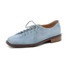 Women’s Suede Genuine Leather Oxford Shoes – British Style Lace-Up Loafers