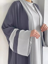 Muslim Women’s 2-Piece Caftan and Inner Dress Set