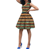 Afrikanisches Bazin Riche Minikleid für Damen | Traditionelle kurze Brokatkleidung