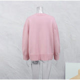 Damen Langarm Pullover Lockerer Patchwork Süßer Y2K Strickpullover