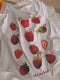 Fresh Strawberry Cotton T-Shirt - Women's Cute Fruit Graphic Tee