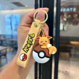 Pokémon Pokéball Schlüsselanhänger-Set mit Figuren – Pikachu, Evoli & Glumanda Schlüsselanhänger