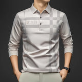 Men's Long Sleeve Plaid Polo Shirt – Spring Autumn Casual Golf Top