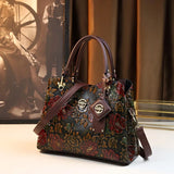 The Garden-Glow Artisan Tote: Luxury Floral Pattern Handbag