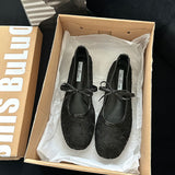 Women’s Mary Jane Flats – Breathable Butterfly-knot Fashion Shoes