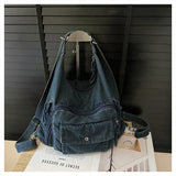 The Indigo-Edge Silhouette Trendy Denim Shoulder Bag