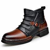 Men's Retro Ankle Boots – Fashion Casual Motorcycle Boots with Side Zipper