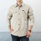 Men’s Pure Cotton Loose Fit Long Sleeve Tooling Cargo Shirt
