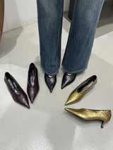 Women's Classic Pointed Toe Thin Heel Pumps