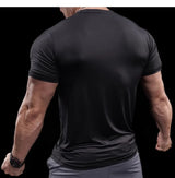 Herren hochelastisches Lauf-T-Shirt | schnelltrocknendes Fitness-Trainingsoberteil