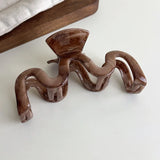 Retro Brown Marbling Large Hair Claws for Women
