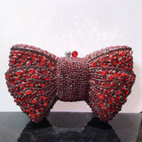 Die Sirenen-Glanz Bogen-Clutch Luxuriöse Abendtasche mit Diamant-Einlagen