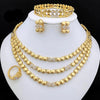 Elegantes Goldschmuckset für Damen – Luxuriöses Halsketten- und Ohrringset