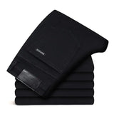 Herren Slim Fashion Jeans | Hochwertige elastische Schwarz & Blau Hosen