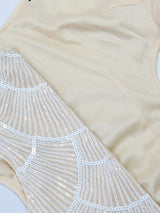 Sequin Hollow Out Mermaid Evening Gown – Elegant Backless Spaghetti Strap Dress