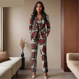 Das „Legacy“ Executive Set: Lebhafter 3-teiliger Anzug aus Ankara | Einreihiger Blazer, passende Weste & hoch geschnittene Hose