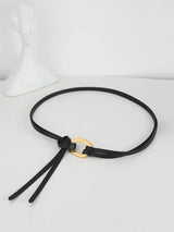 Echtleder-Doppelseil-Gürtel für Damen – Dekorative Taillenkette für Kleider & Mäntel