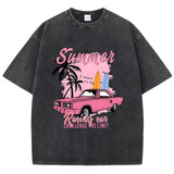 Racing Car Challenge Cotton Washed T-Shirt | Women's Vintage Graphic Tee