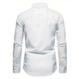 Herren Langarmhemd Weiß – Smart Casual Hemdbluse