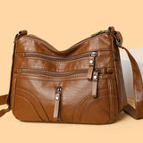 Matching-All Kunstleder-Messenger Bag | Premium PU-Umhängetasche für Damen